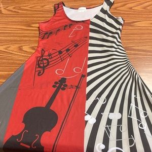 Music mini sleeveless dress